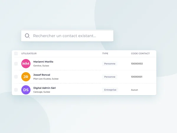 Les contacts centralisés dans Digital Admin