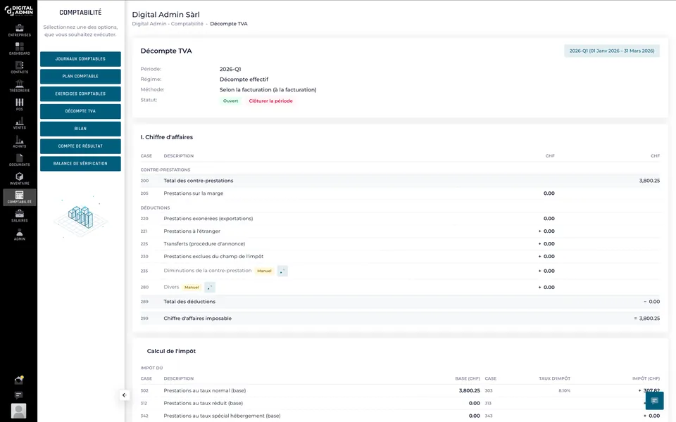 La declaración de IVA en la aplicación Digital Admin